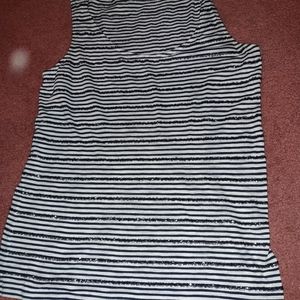 J.Crew black and white striped tank